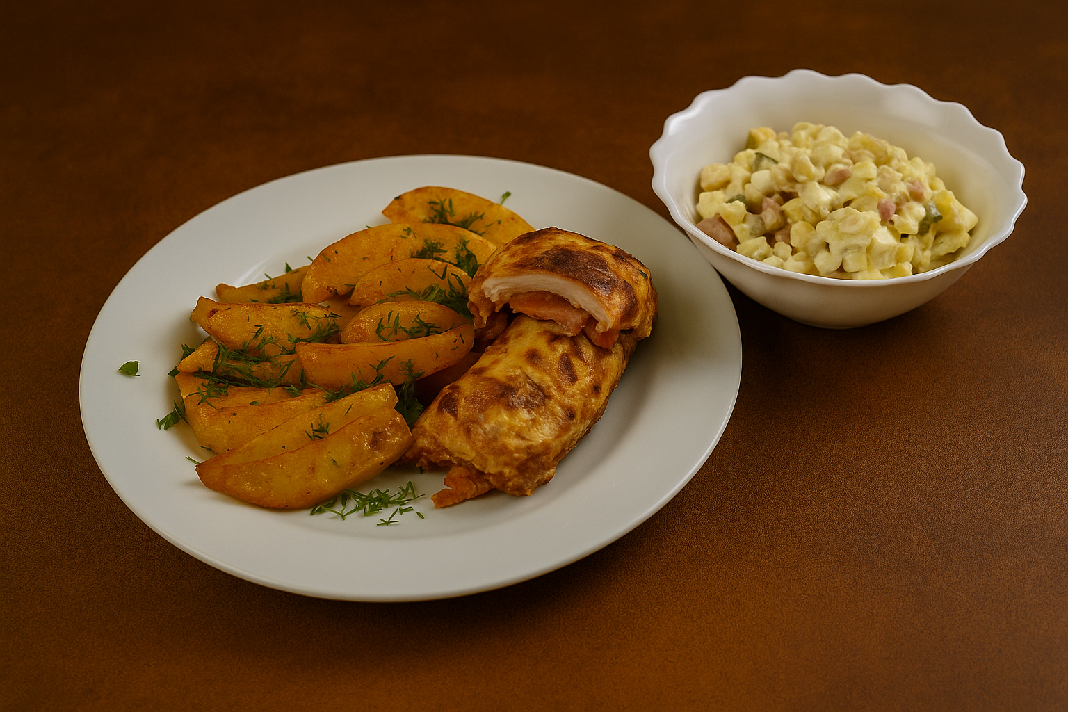 курица с картофелем по деревенски